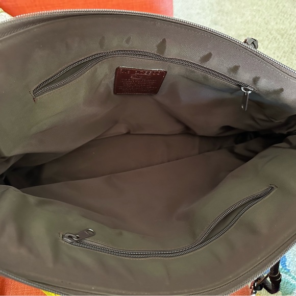 Brighton Embroidered Tapestry Canvas and Leather Camel and monkeys design Tote - Picture 9 of 11